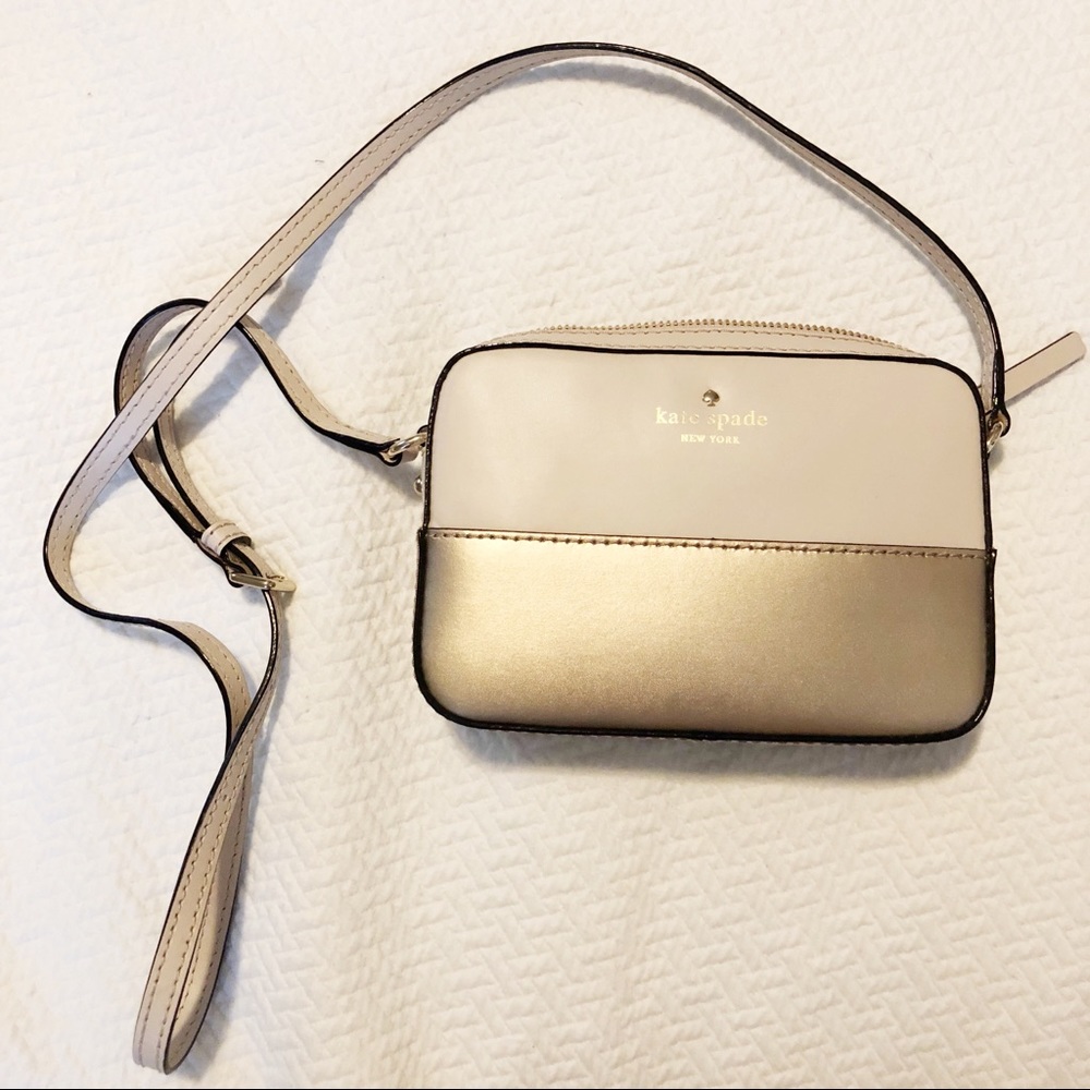 Kate Spade purse white and gold